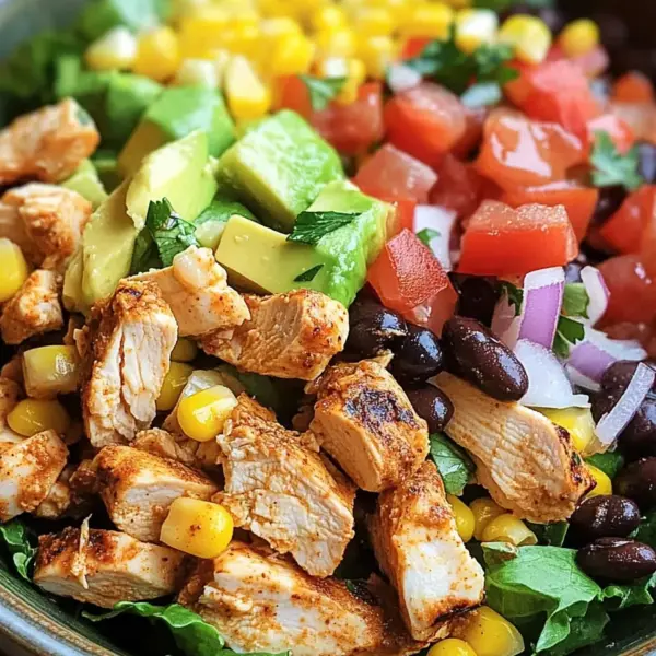 Schneller Southwest-Hähnchensalat