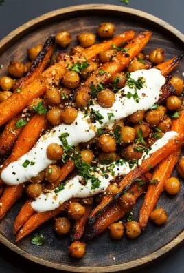 Spicy Maple-Roasted Carrots with Crispy Chickpeas and Yogurt Sauce 20 Spicy Maple-Roasted Carrots with Crispy Chickpeas and Yogurt Sauce