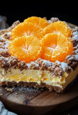 Streuselquarkkuchen mit Mandarinen
