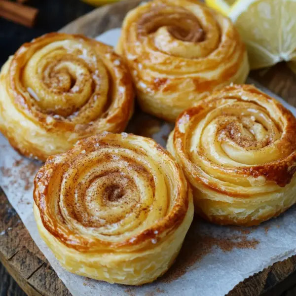 Süße Blätterteigschnecken aus der Heißluftfritteuse