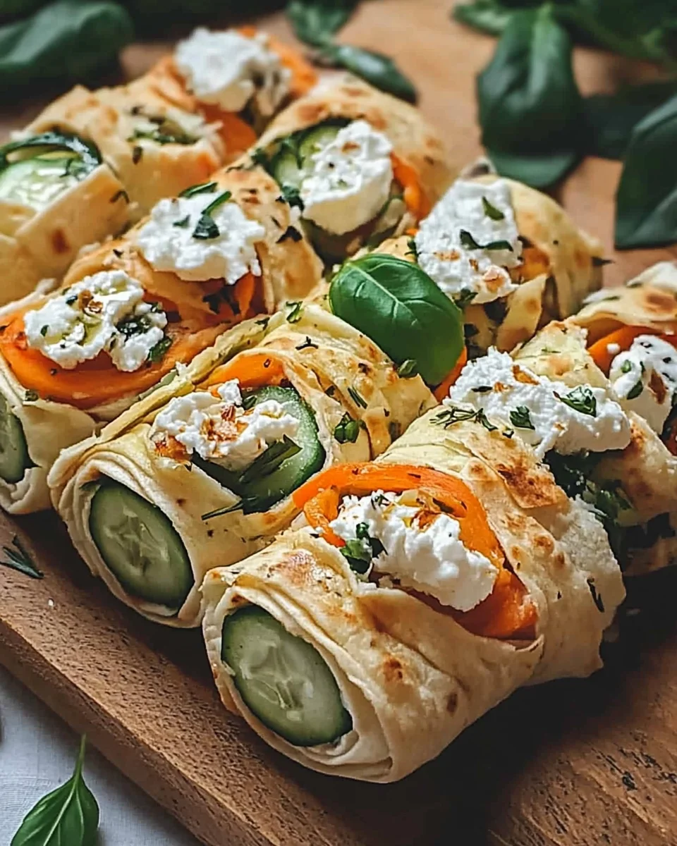 Tortilla-Rollen mit Feta 19 Tortilla-Rollen
