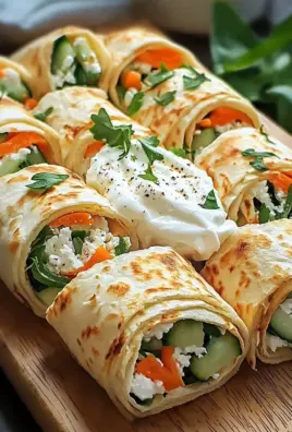 Tortilla-Rollen mit Feta 22 Tortilla-Rollen mit Feta