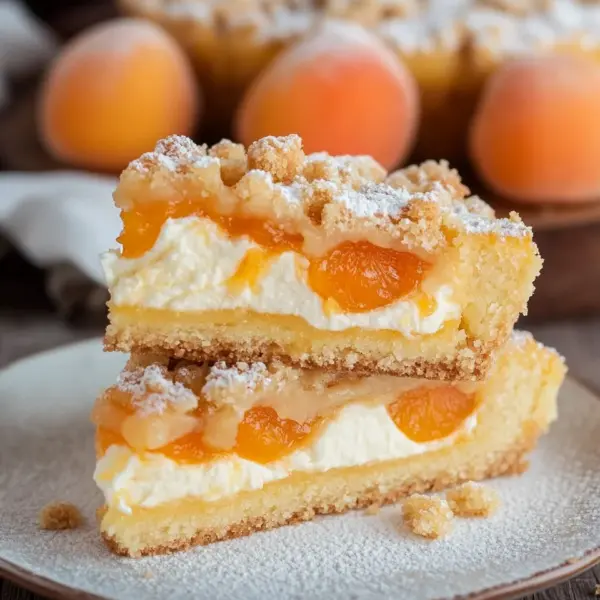 Aprikosenkuchen mit Quark und Streuseln