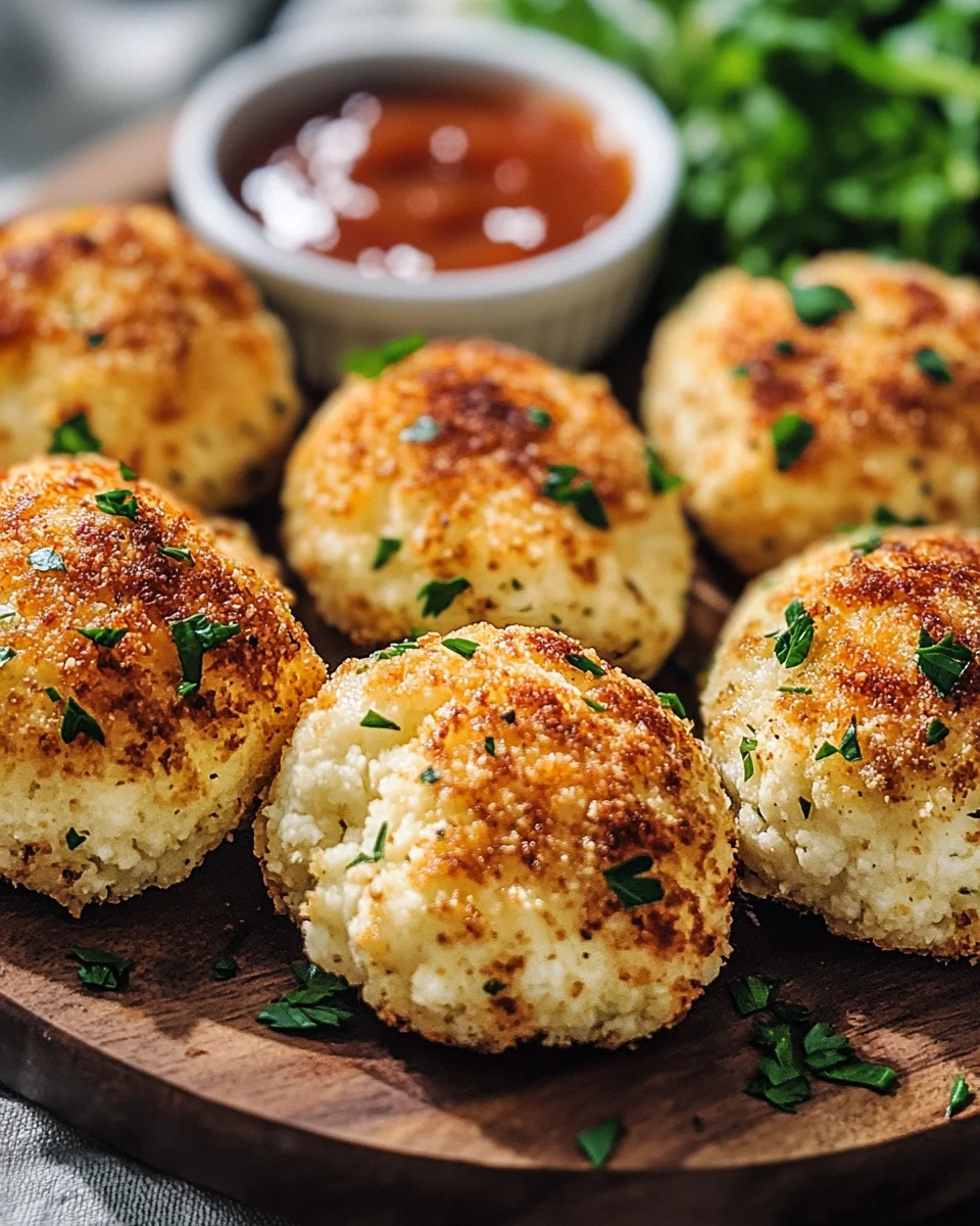 Blumenkohl-Mozzarella-Bällchen