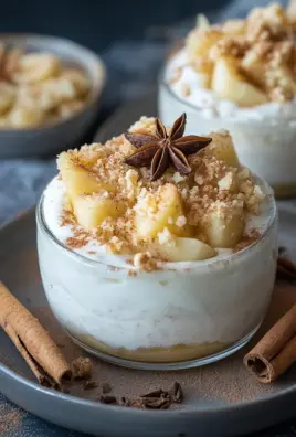 Bratapfel-Crumble auf Zimtcreme