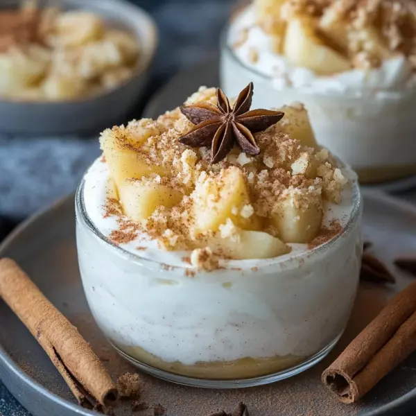 Bratapfel-Crumble auf Zimtcreme