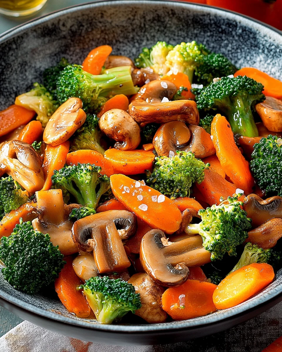 Champignon-Brokkoli-Karotten-Pfanne