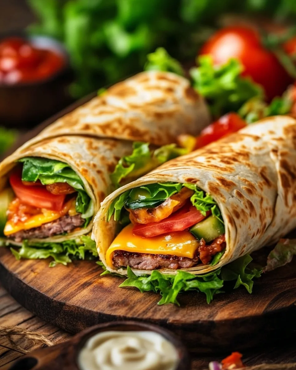 Cheeseburger-Wraps