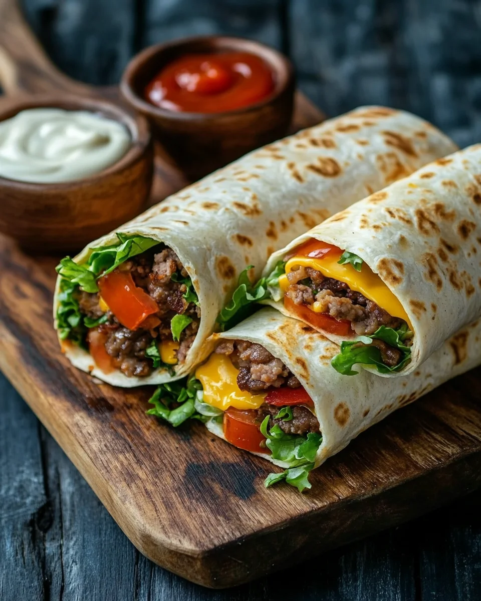 Cheeseburger-Wraps