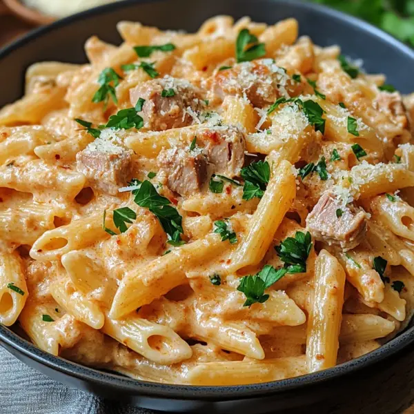 Cremige One Pot Pasta mit Thunfisch