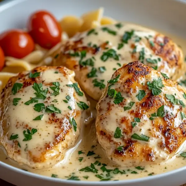 Cremiges Parmesan-Hühnchen mit Frischkäse
