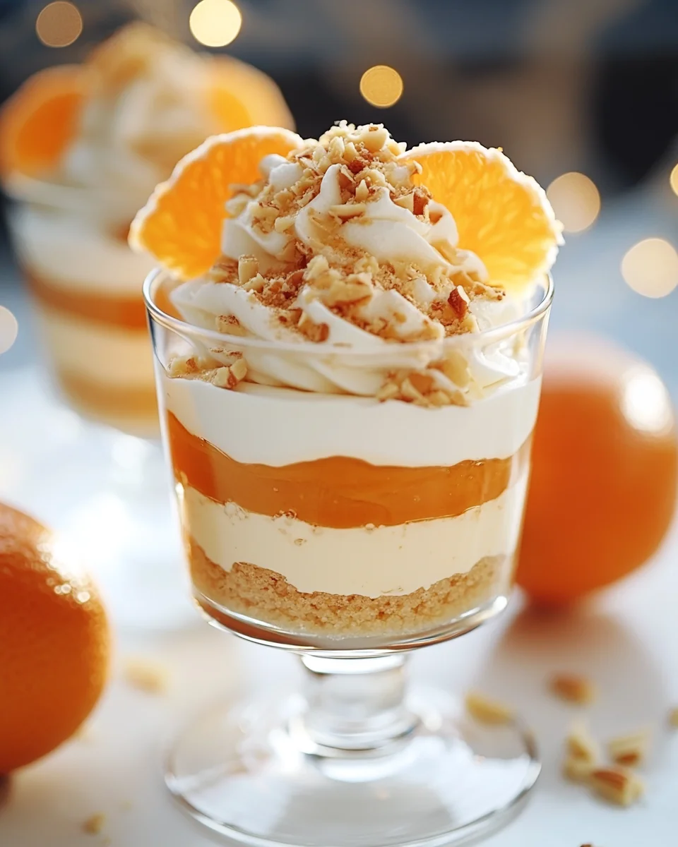 Eierlik&ouml;r-Mousse mit Spekulatius-Creme und Mandarinen