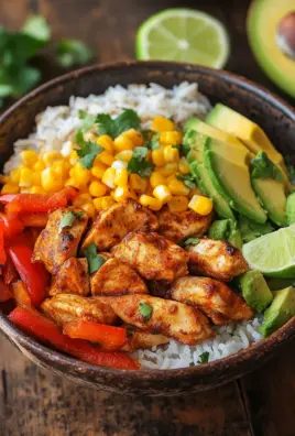 Fajita-Huhn-Burrito-Schüssel