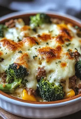 Fitness Auflauf mit Brokkoli und Hackfleisch