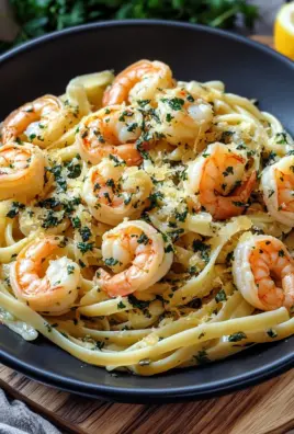 Garnelen Pasta mit Kräuterbutter und Knoblauch