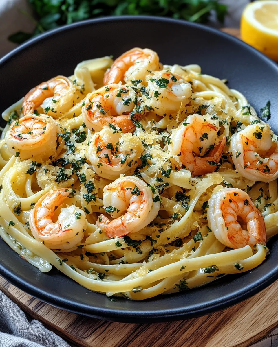 Garnelen Pasta mit Kräuterbutter und Knoblauch 22 Garnelen Pasta mit Kräuterbutter und Knoblauch