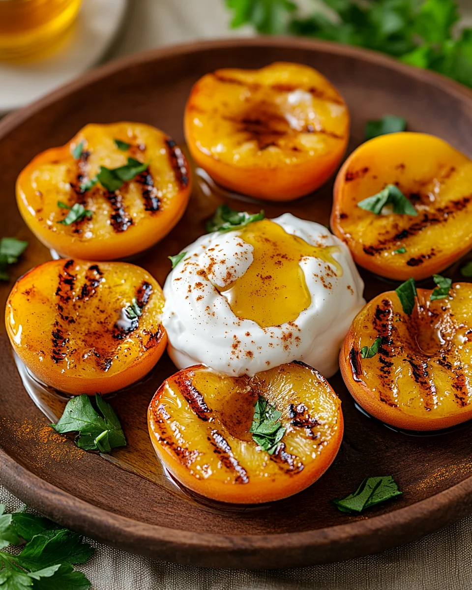 Gegrillte Pfirsiche mit Joghurt und Honig 13 Gegrillte