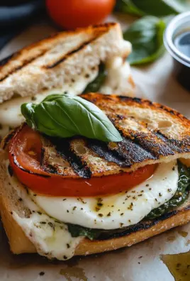 Gegrilltes Mozzarella-Sandwich