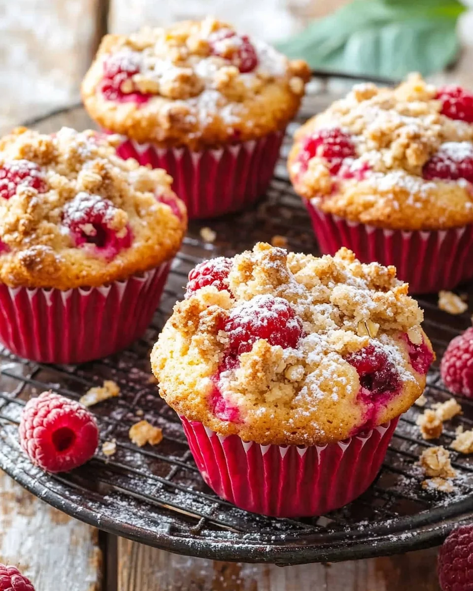 Gesunde Himbeer-Muffins mit Haferflocken-Streuseln 24 Gesunde