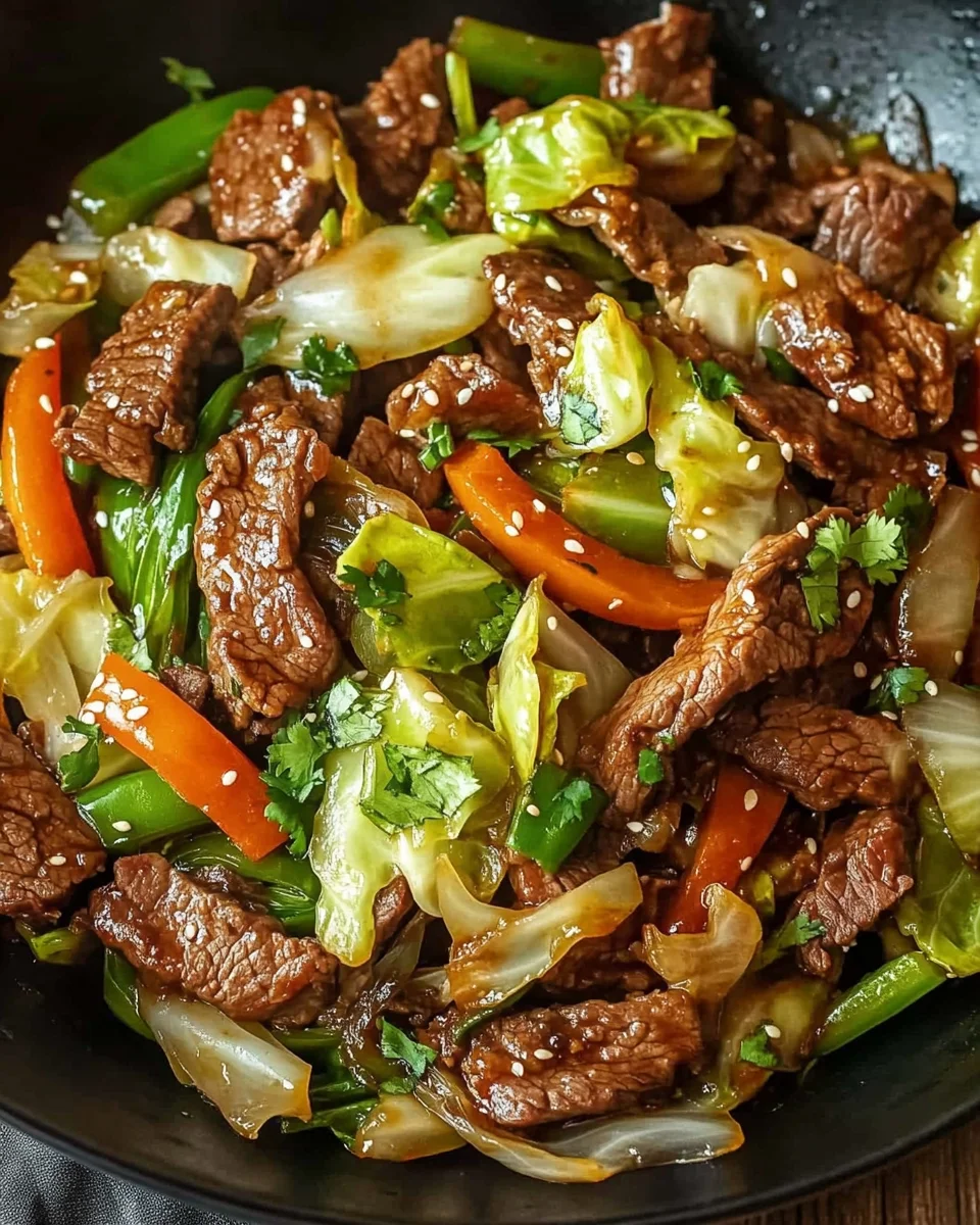 Hearty Beef and Cabbage Wok