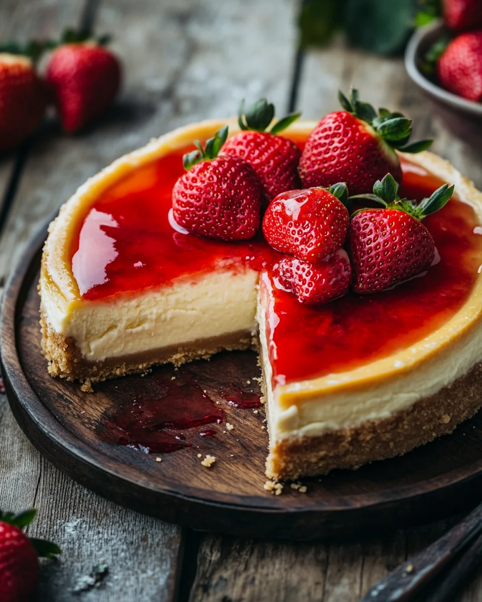 Käsekuchen mit Erdbeeren