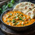 Kichererbsen-Curry mit Naan Brot