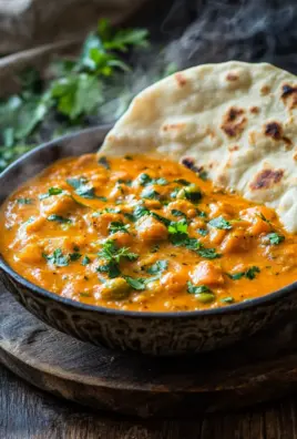 Kichererbsen-Curry mit Naan Brot