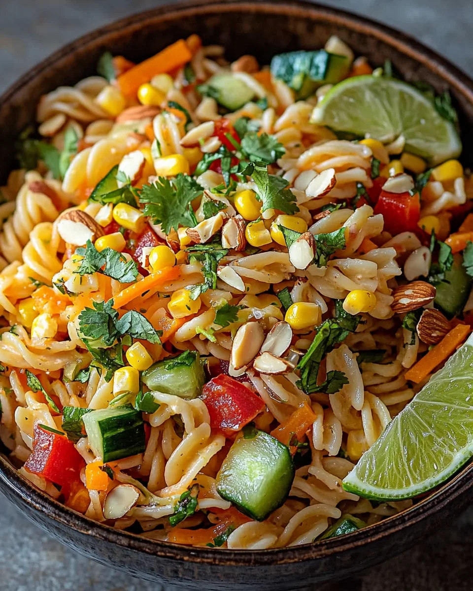 Limetten Crunch Nudelsalat