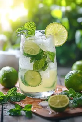 Limetten-Limonade mit Minze