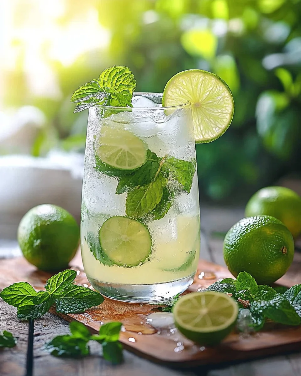 Limetten-Limonade mit Minze