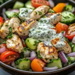 Mediterrane K&ouml;stlichkeit Tzatziki H&auml;hnchensalat