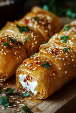 Ofen-gebackene Feta-Rollen mit Chili-Honig