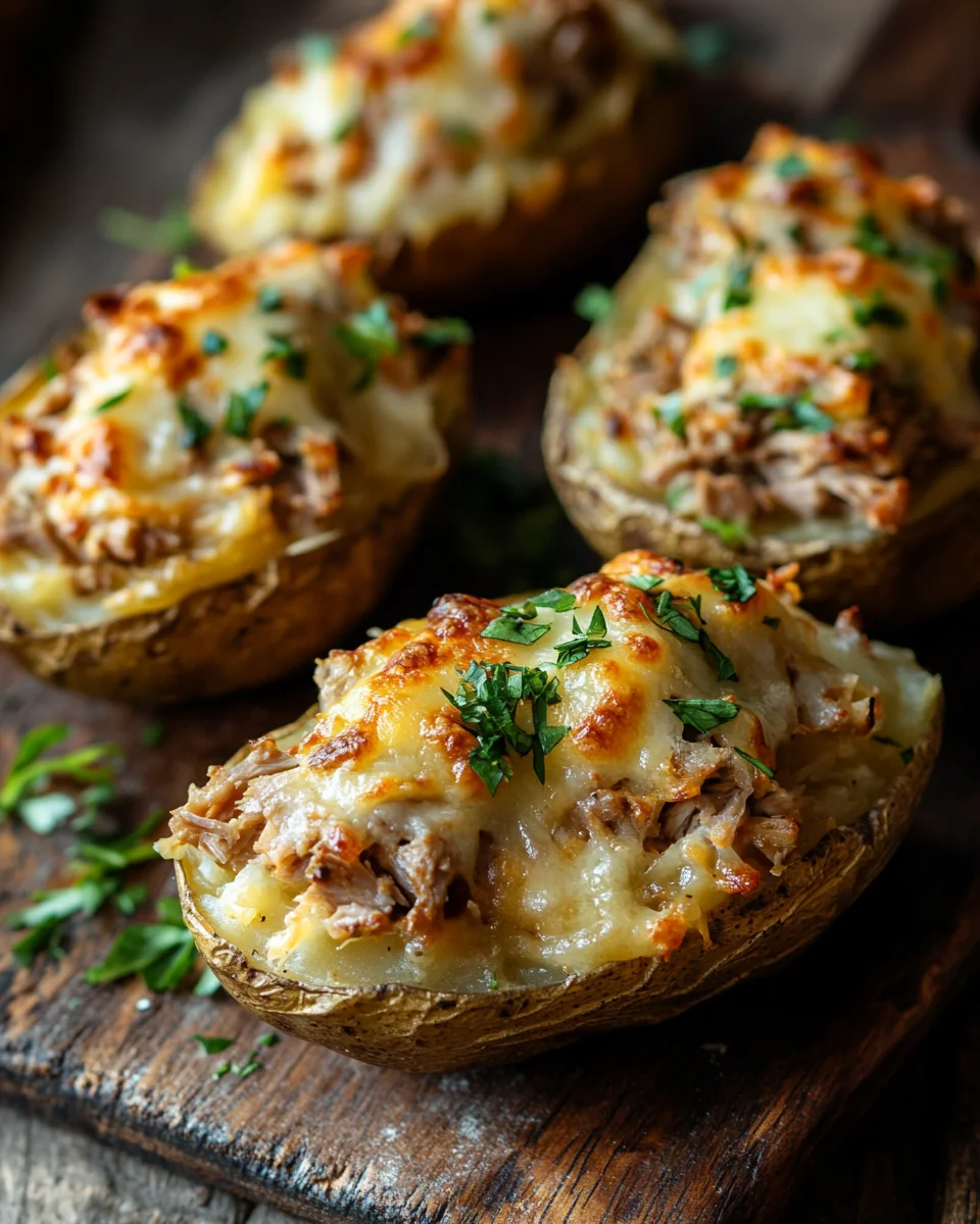 Ofenkartoffeln mit Thunfisch und Käse