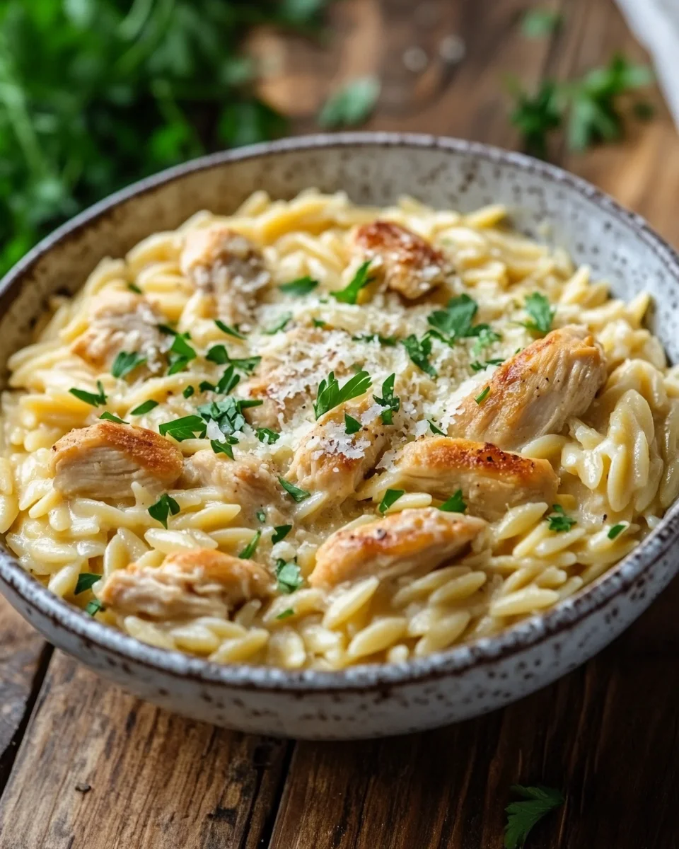 One Pot Orzo Pasta mit H&auml;hnchen