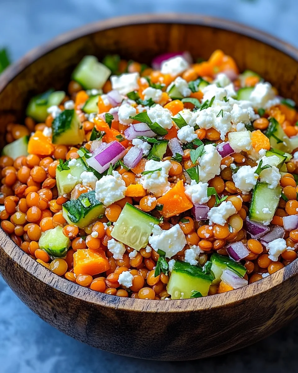 Orientalischer Rote Linsensalat mit