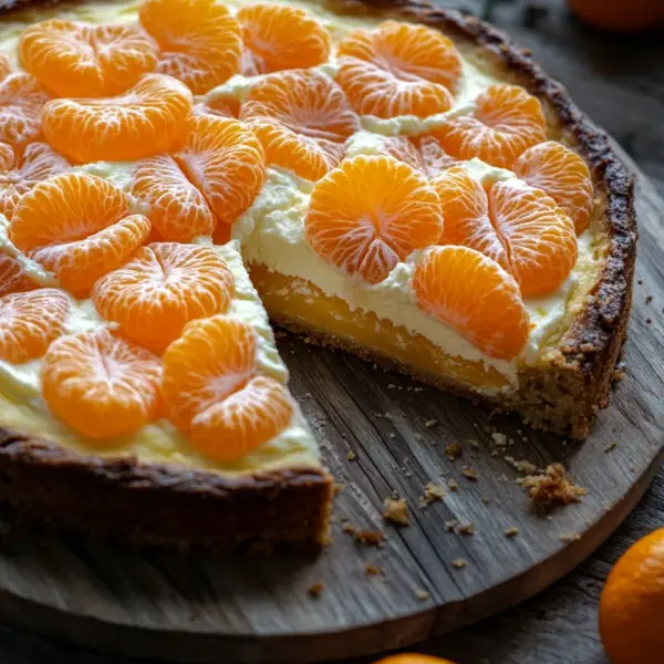 Quarkkuchen mit Mandarinen
