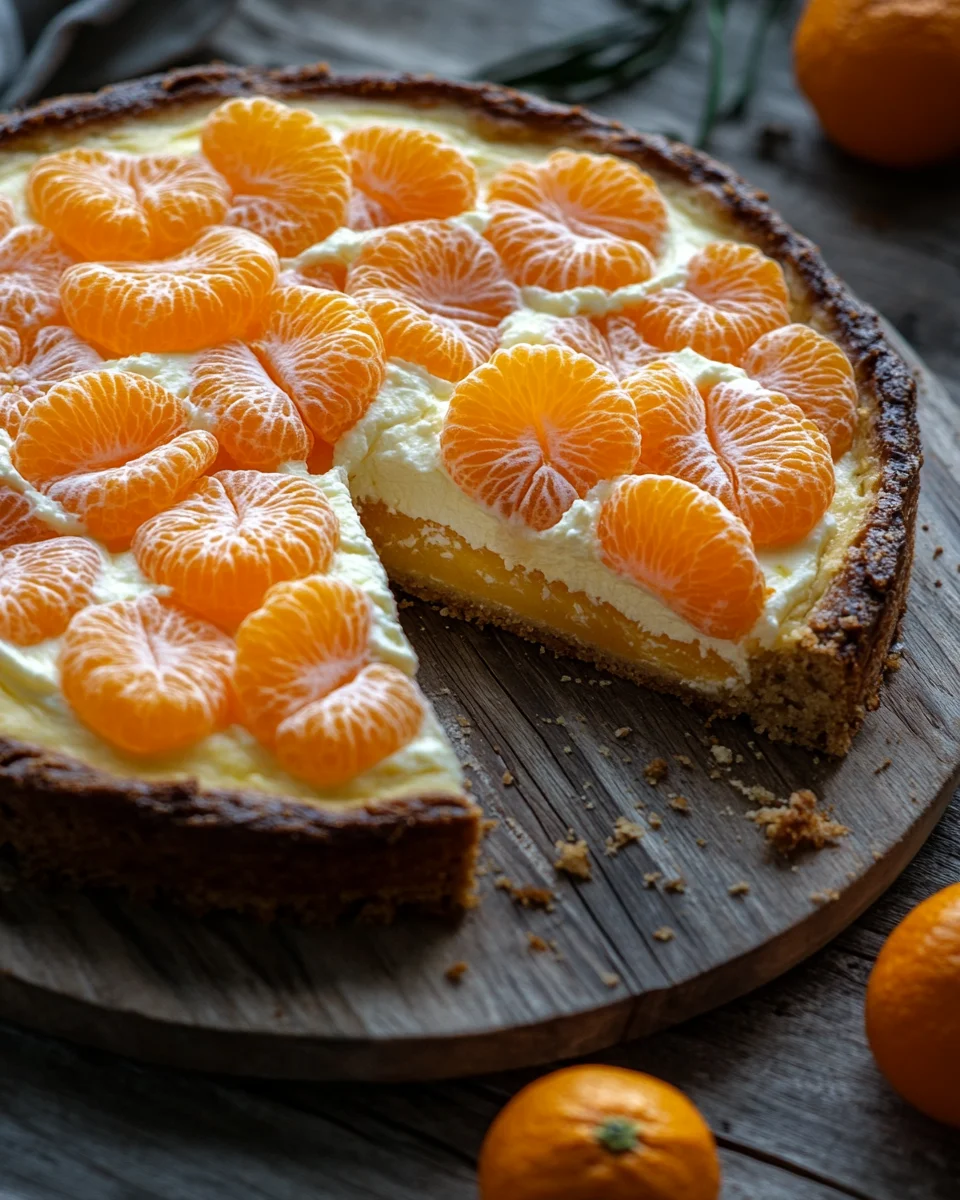 Quarkkuchen mit Mandarinen