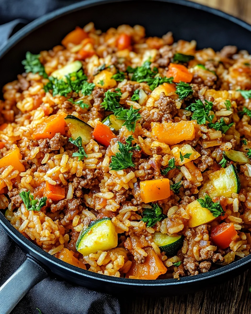 Reis-Hackfleisch-Pfanne