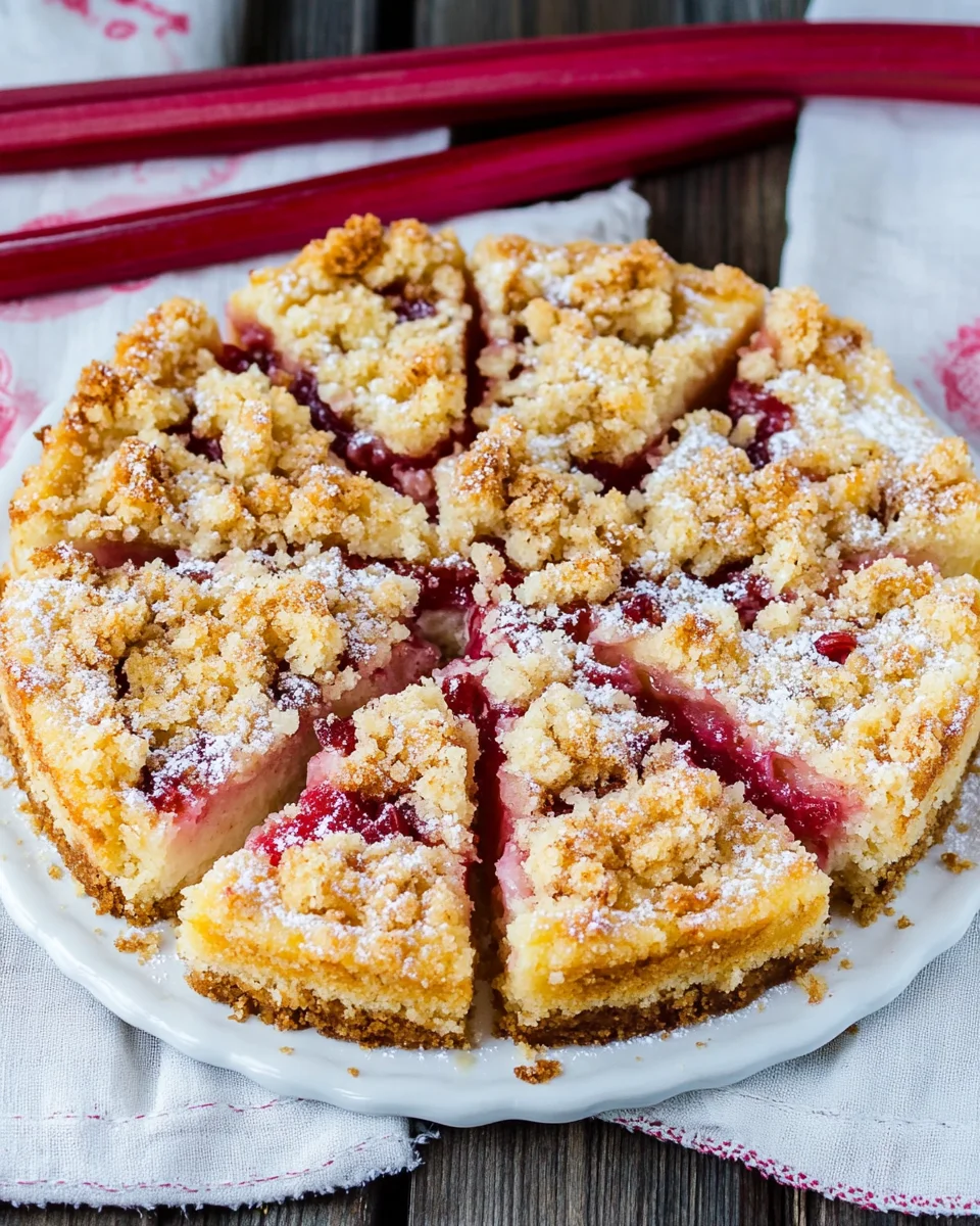 Rhabarber-Cheesecake mit Streuseln 18 Rhabarber-Cheesecake