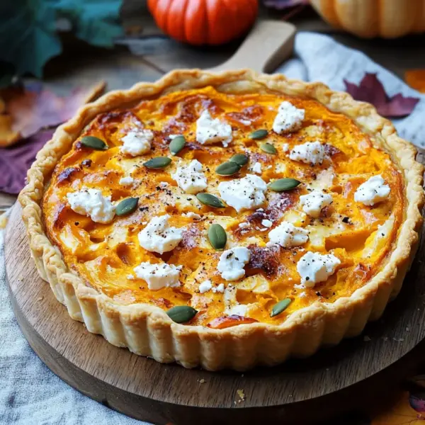 Saftige Kürbis-Quiche mit Feta