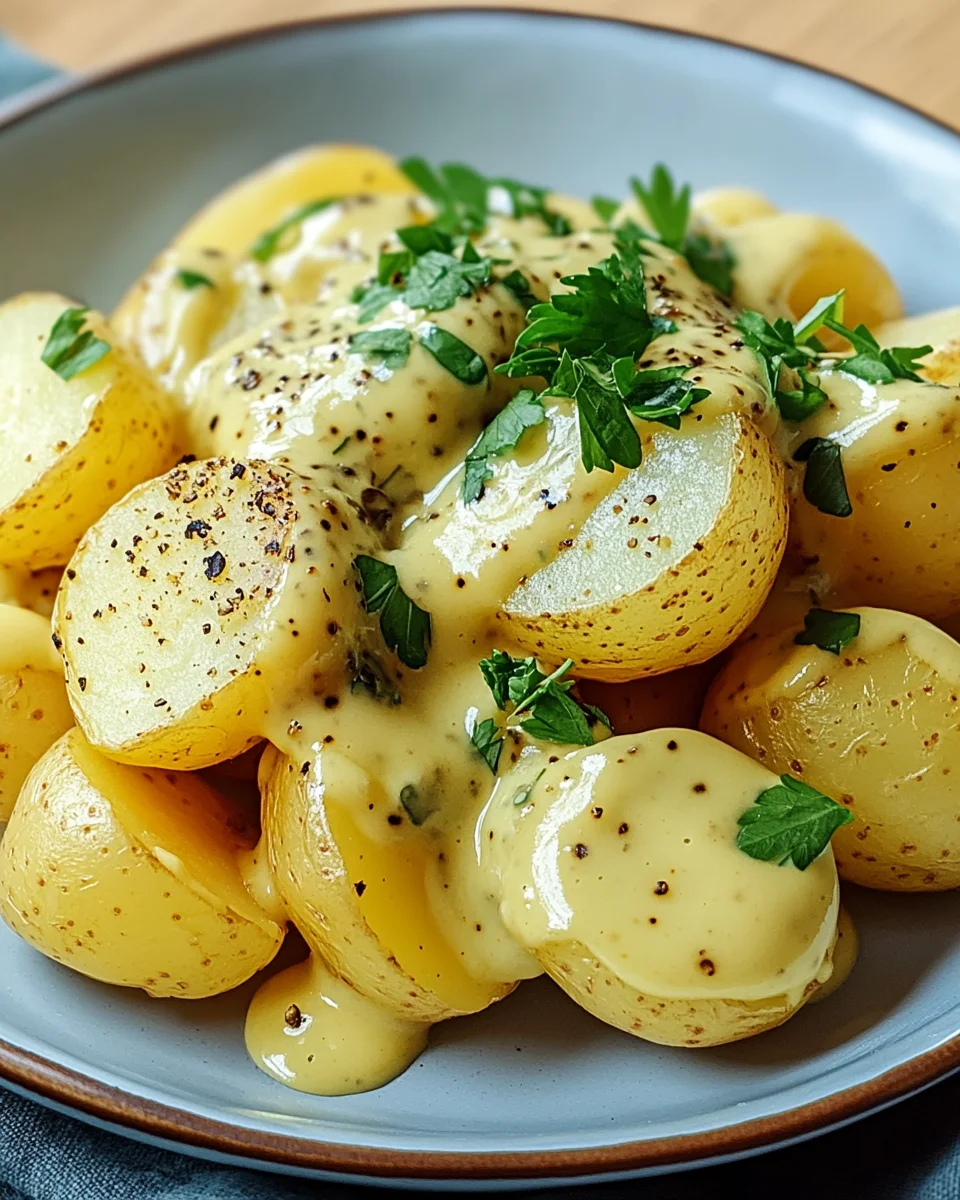 Senfsauce mit Salzkartoffeln