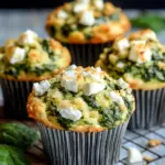 Spinat-Feta-Muffins mit doppelt K&auml;se und Crunch