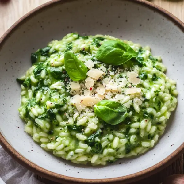 Spinat Risotto mit frischen Kräutern