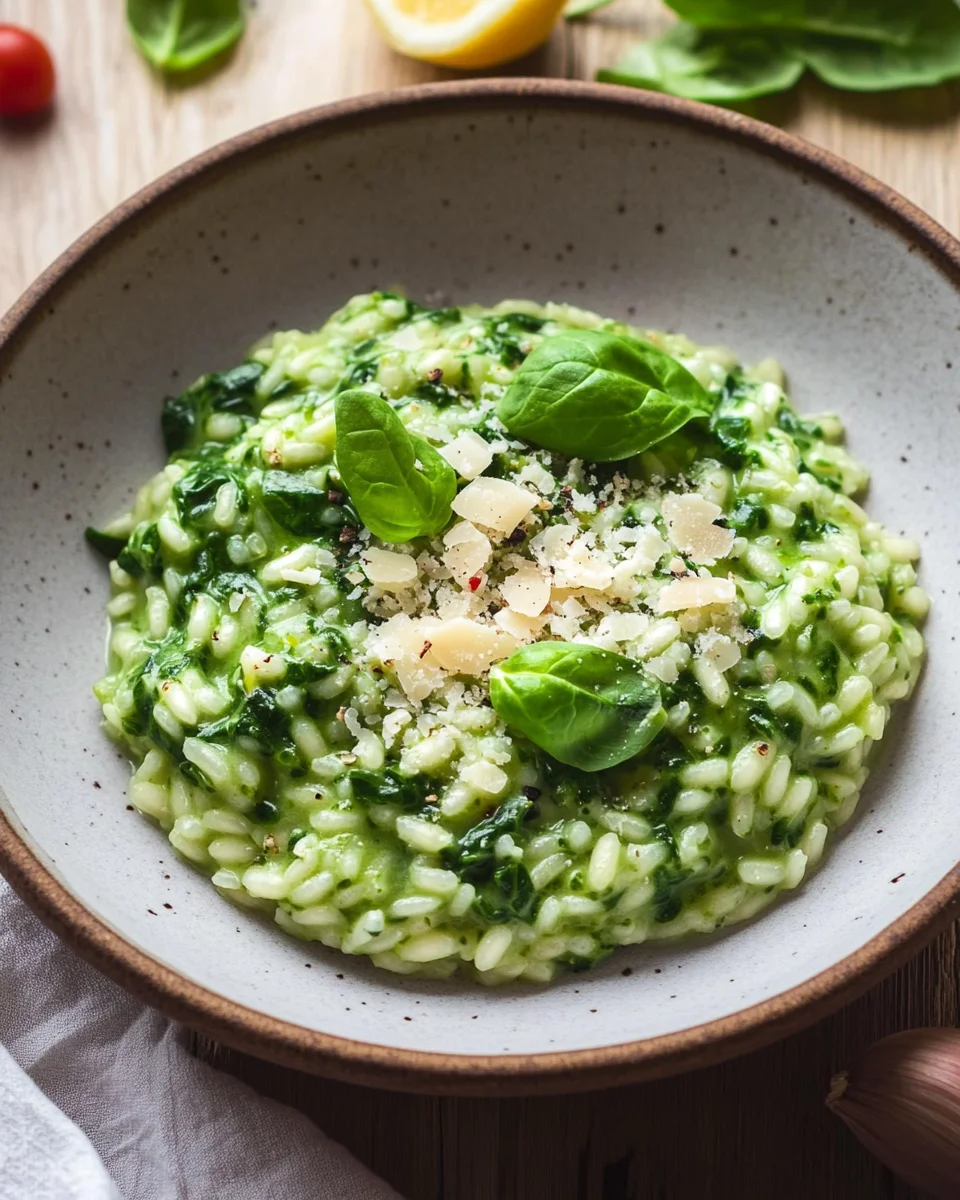 Spinat Risotto mit frischen Kräutern 22 Spinat Risotto mit frischen Kräutern