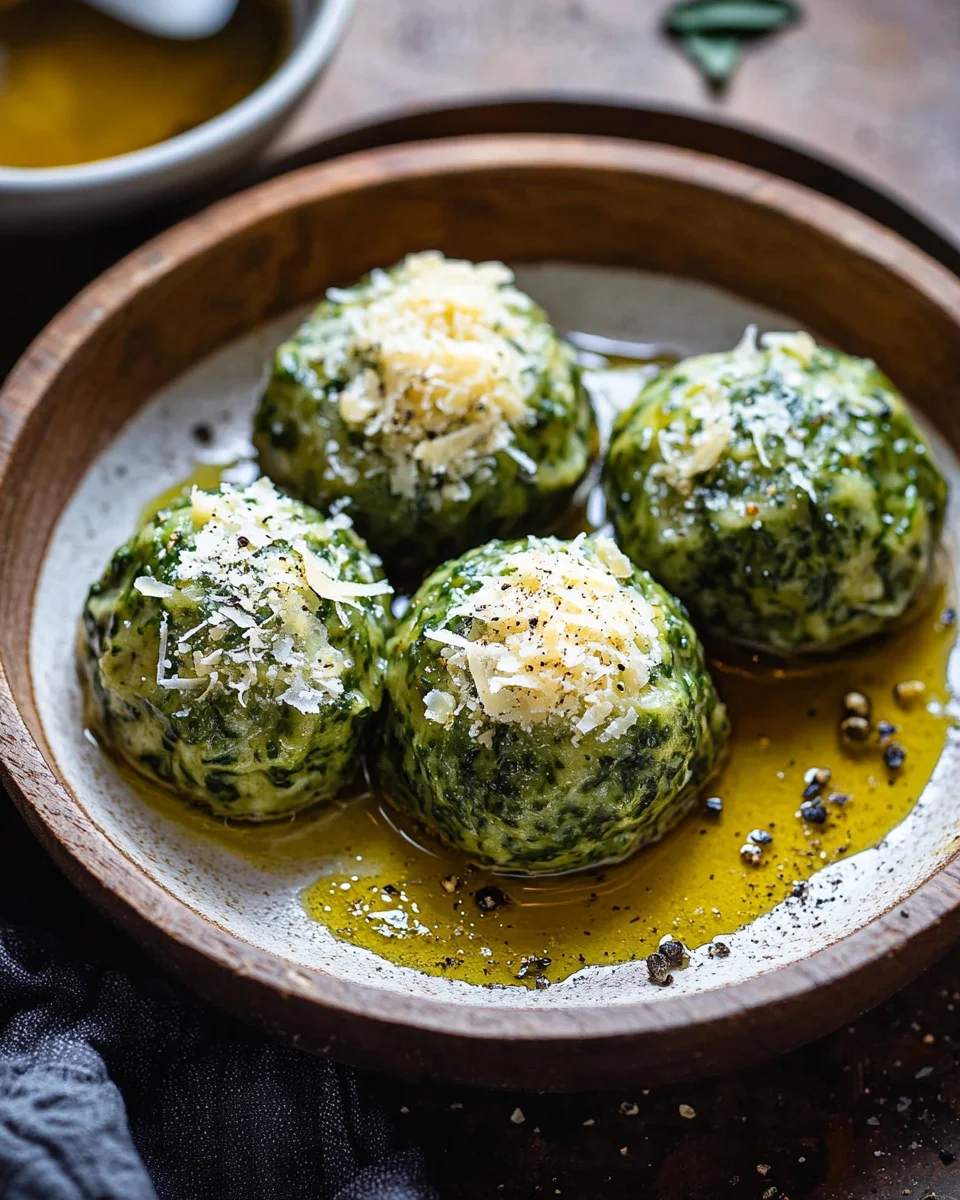 Spinatknödel mit Parmesan 21 Spinatknödel
