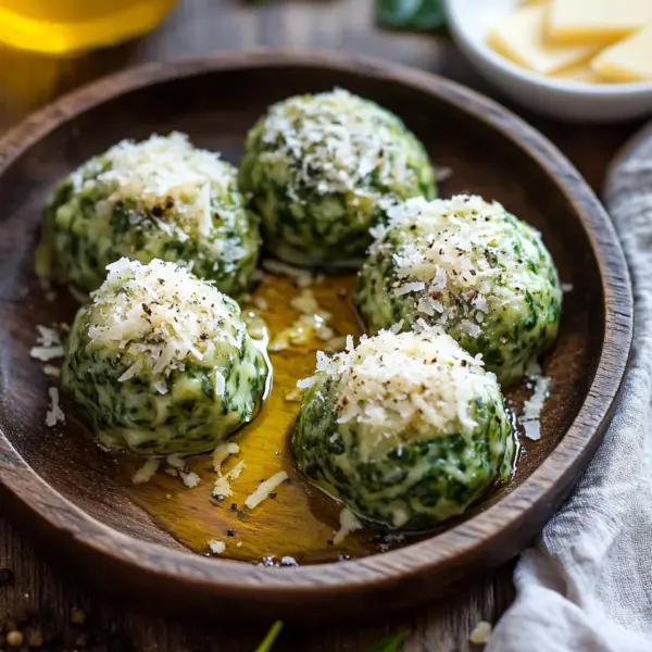 Spinatknödel mit Parmesan
