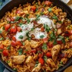Taco-Pfanne mit Huhn und Reis