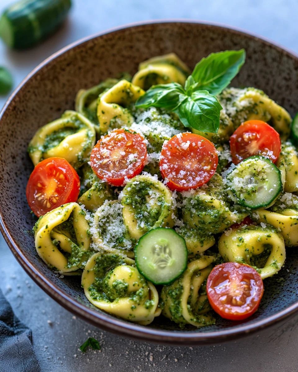 Tortellini-Salat mit Pesto