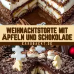 Weihnachtstorte mit Äpfeln und Schokolade 18 Pinterest Hidden Image