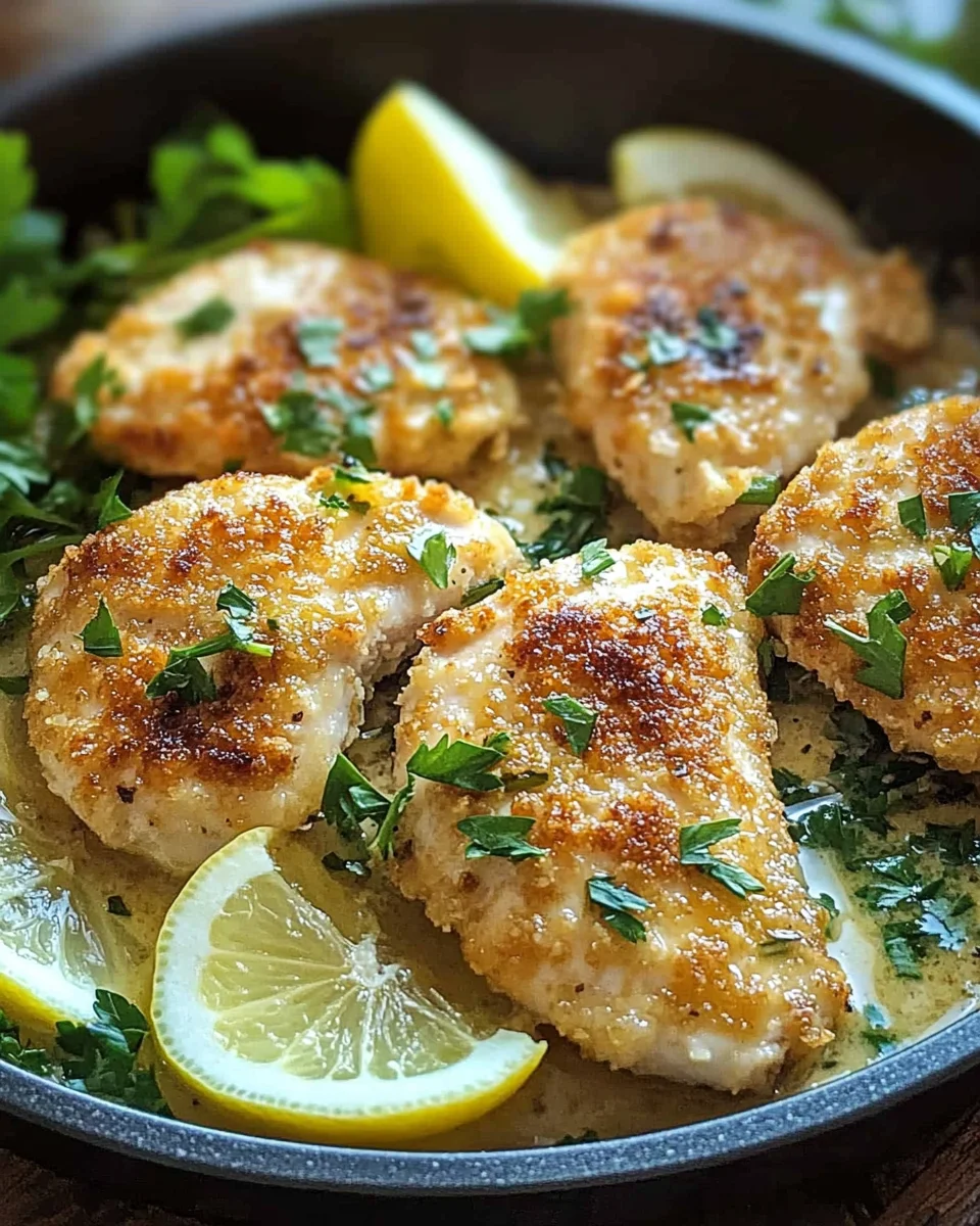 Zitronen Parmesan Pfannenh&auml;hnchen